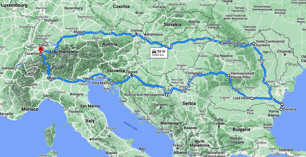 Dracula Romania overlander trip map